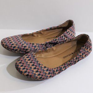 LUCKY BRAND Aztec Boho Print Ballet Flat Size